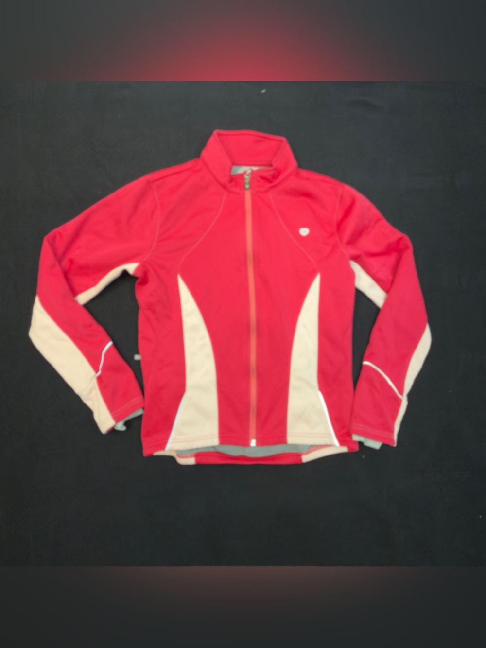 Pearl Izumi Women's Red Thermal Cycling Jacket Fleece Lined Size M Full Zip